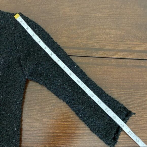 Zara Knit Women’s Two Layer Sequin Crew Neck Sweater Size Medium. - Picture 10 of 11